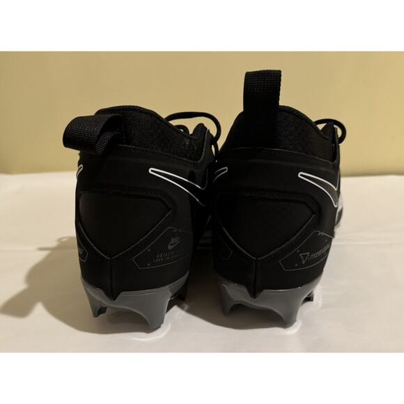 Nike Alpha Menace Pro 3 NEW! Black White Gray Football Cleats Mens 11.5 - Picture 5 of 9
